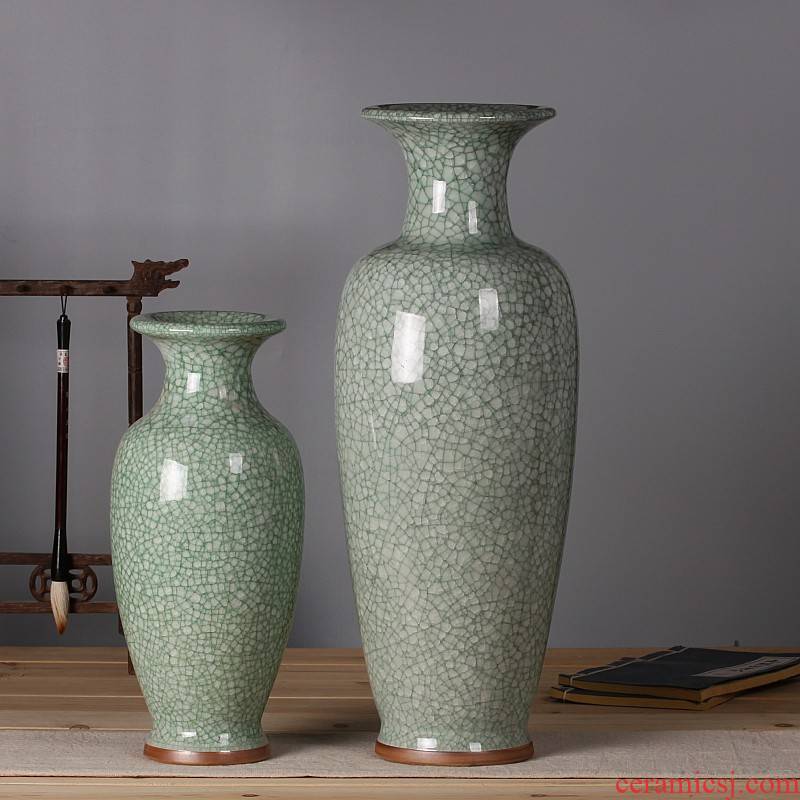 Classical furnishing articles jun porcelain antique ceramics slicing vases, modern home sitting room adornment