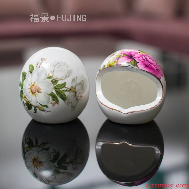 Handicraft ashtray move rural small ceramic creative fashion living room office furnishing articles customized gifts