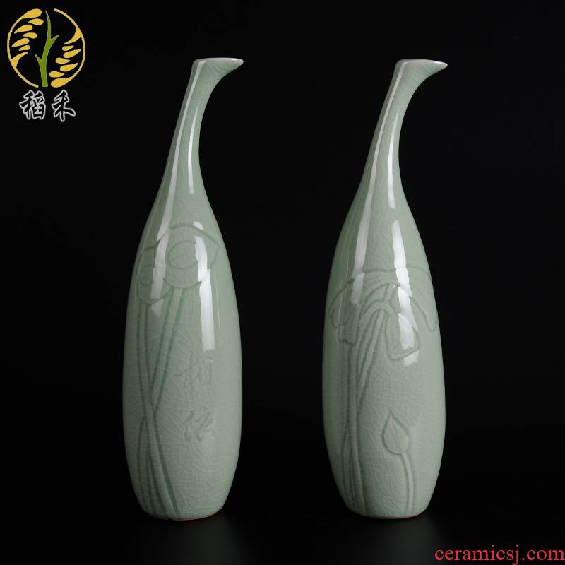 Archaize your up craft ceramic vase furnishing articles of Chinese style restoring ancient ways creative porcelain home sitting room adornment ornament