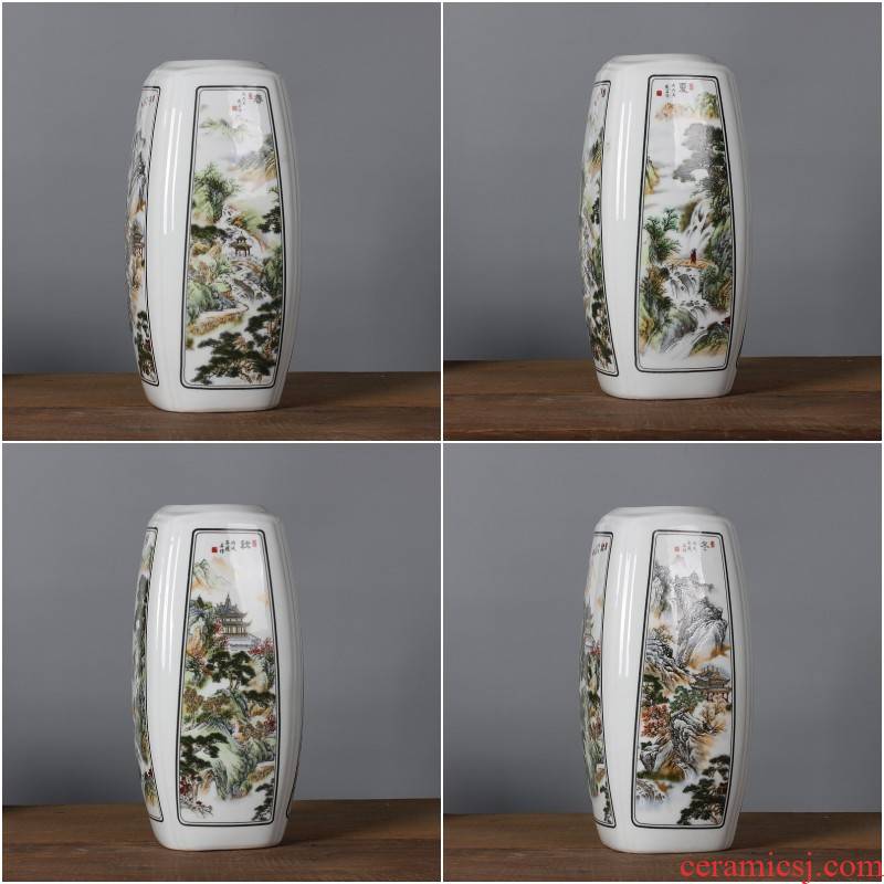 Jingdezhen ceramics creative spring, summer, autumn and winter vases, I and contracted sitting room home furnishing articles