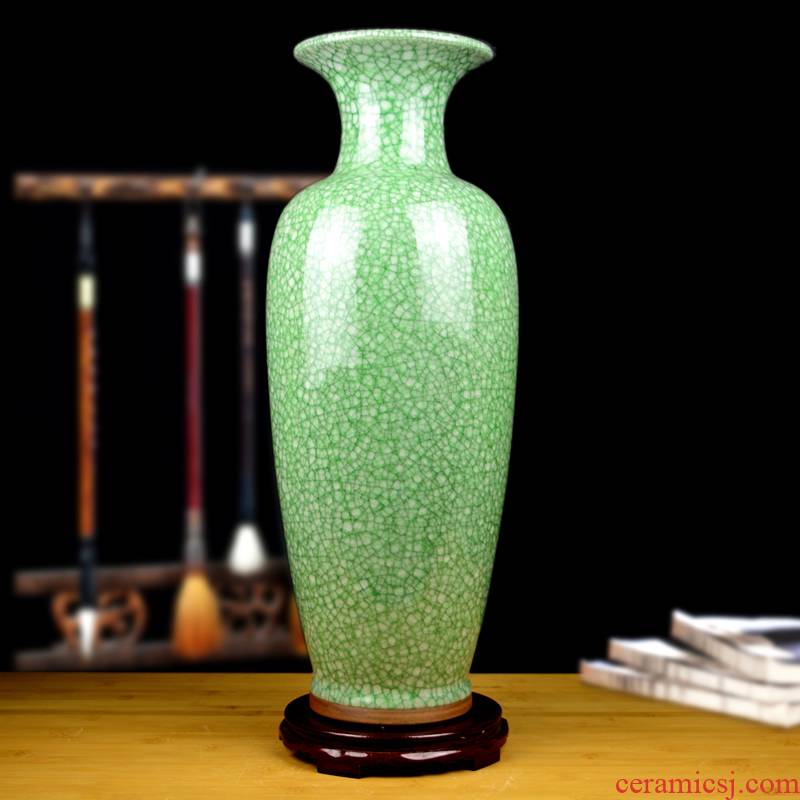 Big Chinese jun porcelain ceramic vase landed vogue to live in the sitting room adornment is placed jingdezhen porcelain arranging flowers