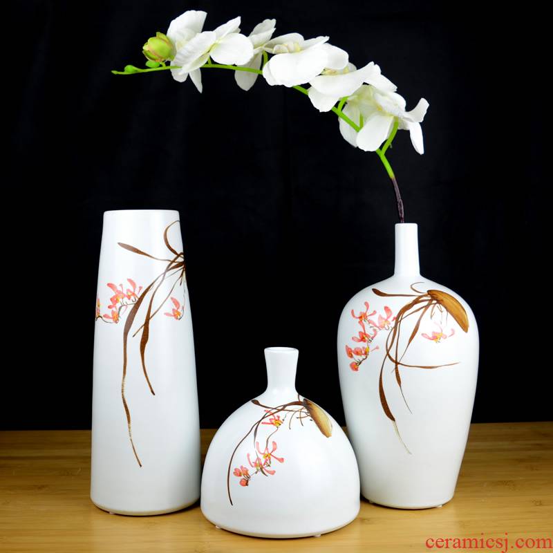 Jingdezhen ceramics hand - made modern new Chinese vase flower arrangement sitting room home furnishing articles on your table