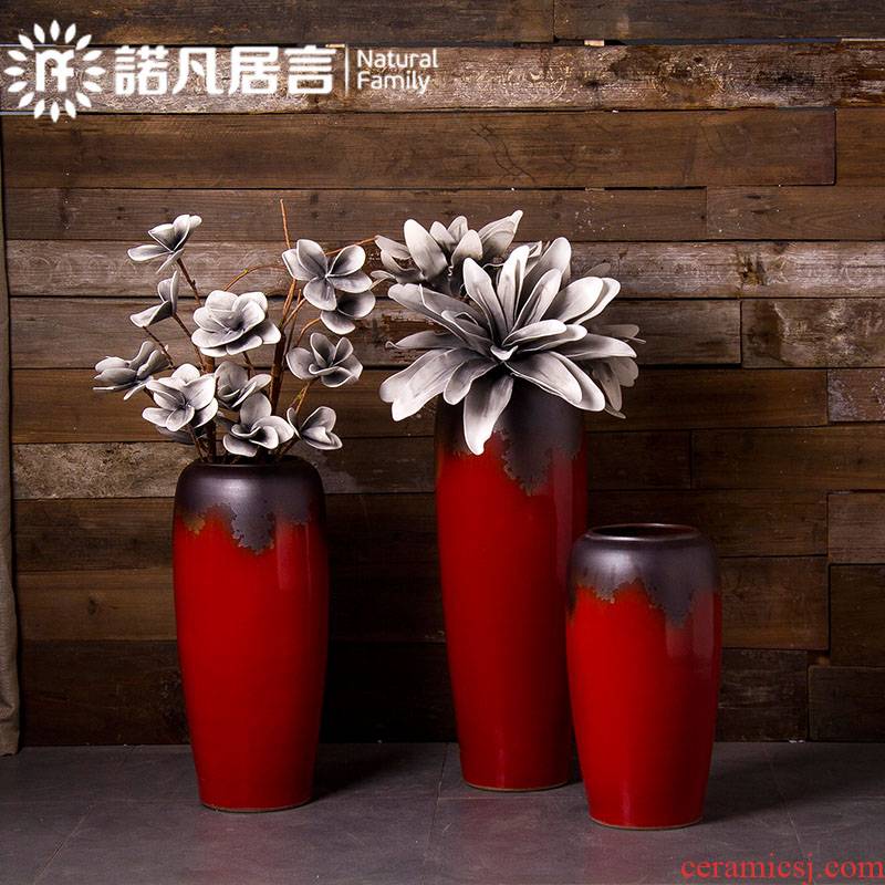 Ceramic vase light key-2 luxury ground jingdezhen up sitting room hotel villa furnishing articles dry flower arranging Nordic simple ideas