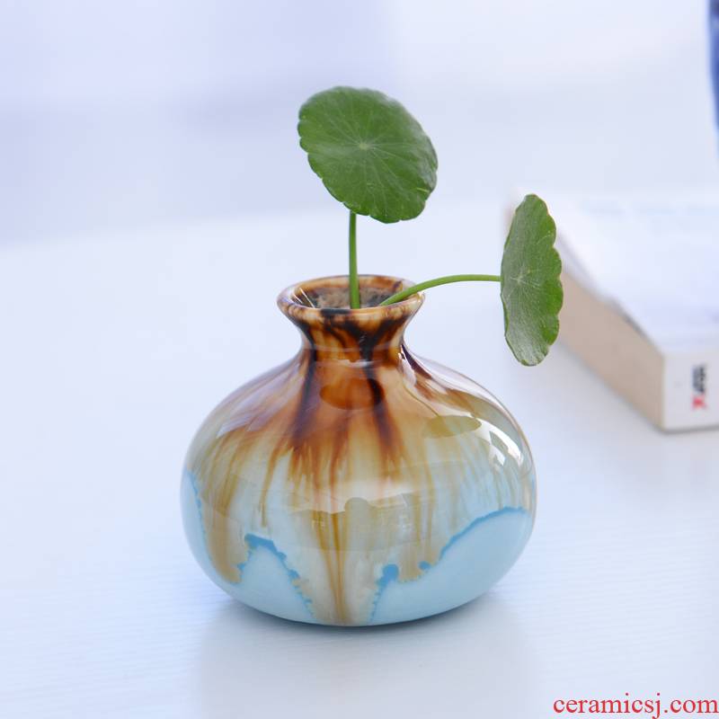 Small pure and fresh and ceramic vases, flower receptacle I and contracted fake flower, dried flower flower hydroponic flower pot home furnishing articles