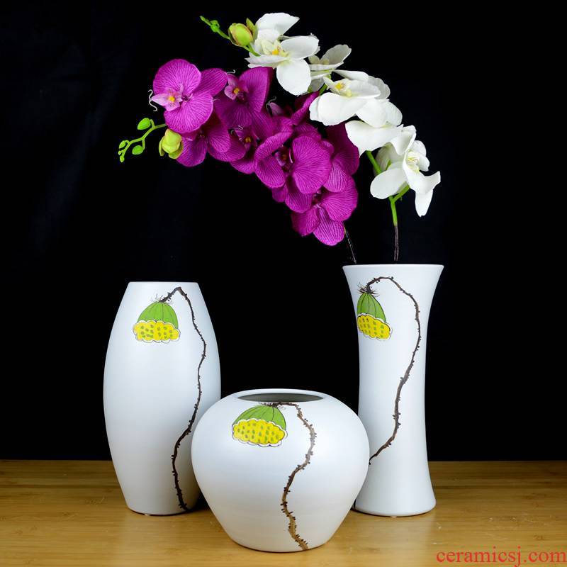 Jingdezhen ceramic modern new Chinese vase creative living room TV cabinet porch flower arranging home furnishing articles