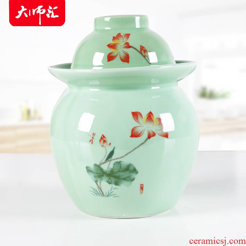 The Large pickle jar 23 kg pickle jars seal pot water seal of jingdezhen ceramic sichuan pickles wine jars