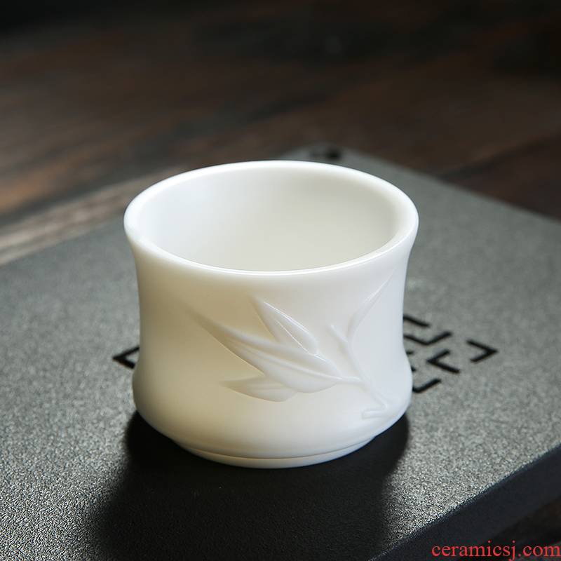 Fat dehua white porcelain kung fu master cup white porcelain bowl with single cup small cups cups sample tea cup ceramic tea set light