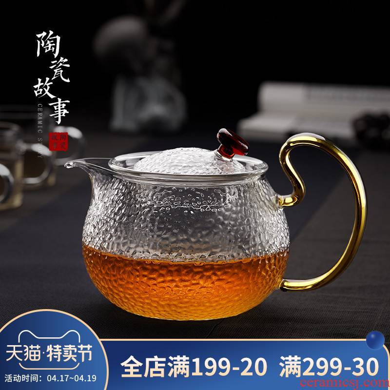 Glass teapot filtering teapot thickening heat - resistant high - temperature home tea sets electric TaoLu boiled tea, black tea