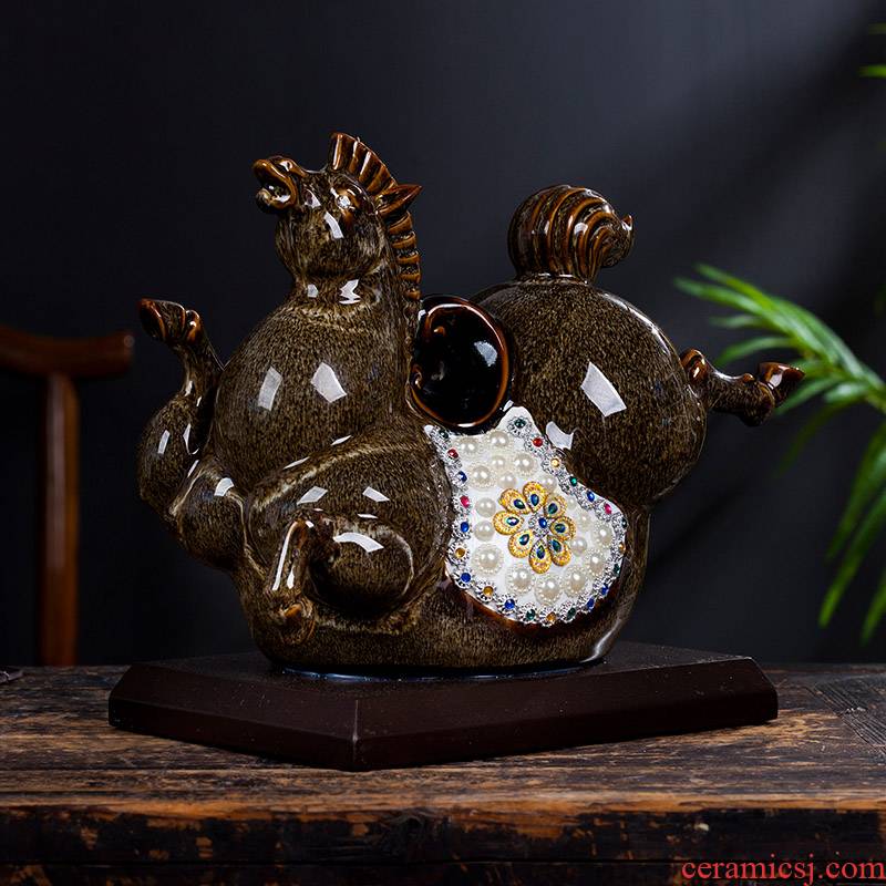 Jingdezhen ceramics up Ma Xin sitting room of Chinese style household study creative furnishing articles rich ancient frame decoration decoration