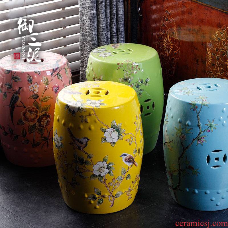 Jingdezhen ceramic stools cold pier furnishing articles dags what Chinese style change shoe block who color of flowers and birds show household act the role ofing is tasted