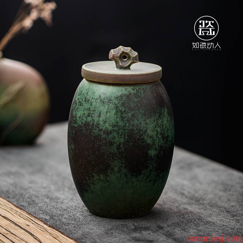 Ceramic tea pot as the tea packing gift box new general half jins of pu 'er tea large seal pot