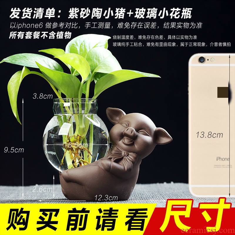 Other creative young monk pig home furnishing articles tea flower vases, ceramic containers hydroponic flower pot