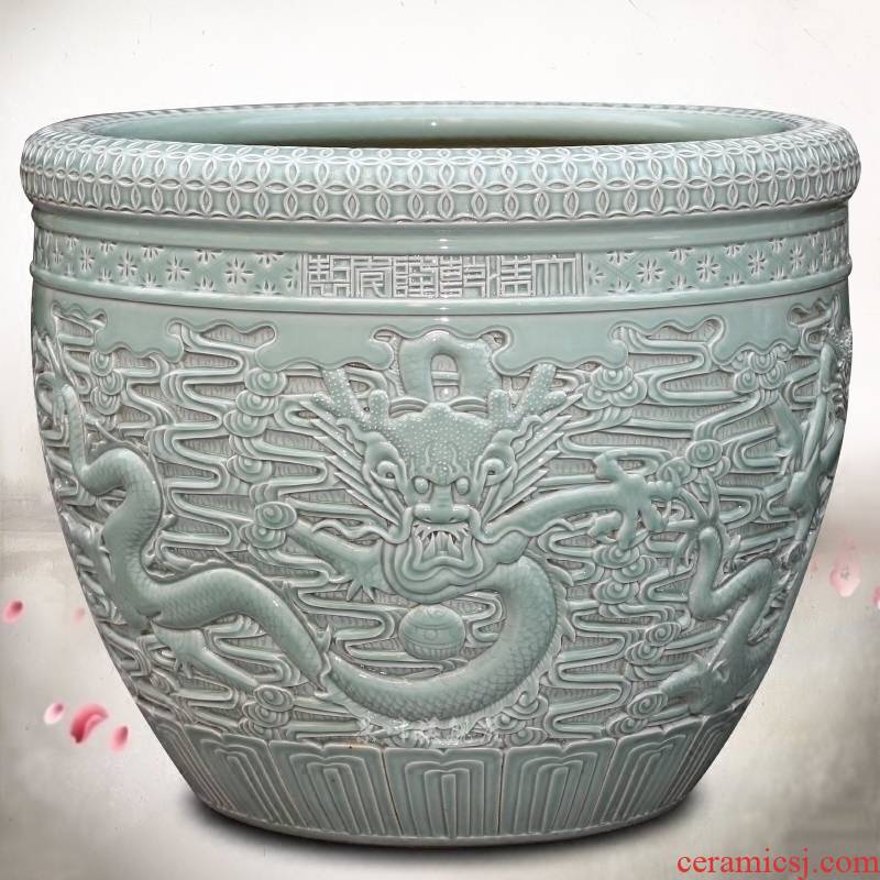 Jingdezhen ceramic its among aquarium water lily cylinder tortoise home sitting room courtyard study landing place