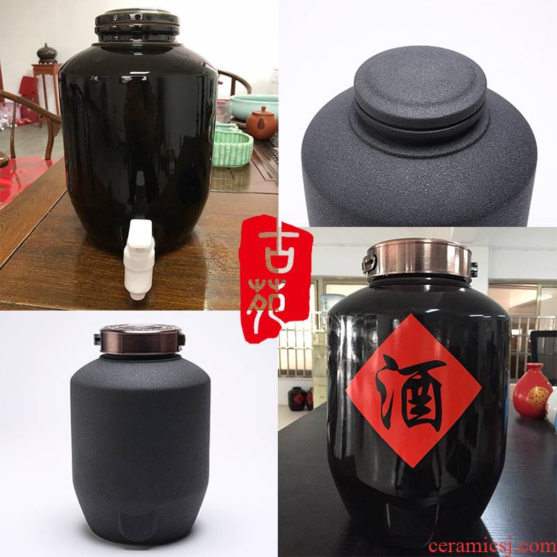 10 jins ceramic POTS earthenware jar it caches household mercifully bottle sealed with cover with ceramic tap