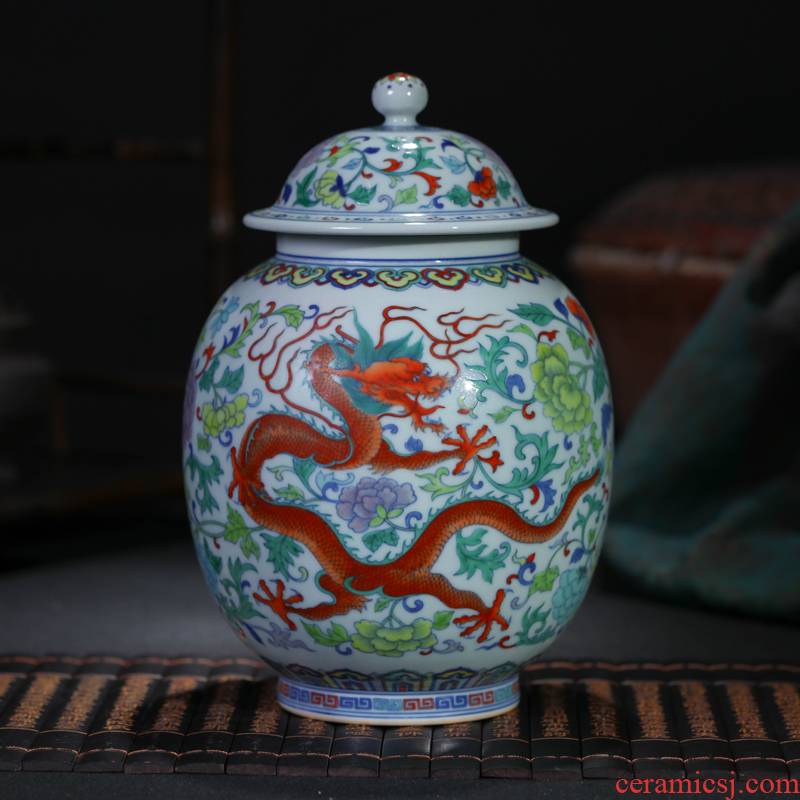Offered home - cooked hand blue and white porcelain in jingdezhen porcelain tea pot CangChun checking ceramic tea set tea bucket storage tank