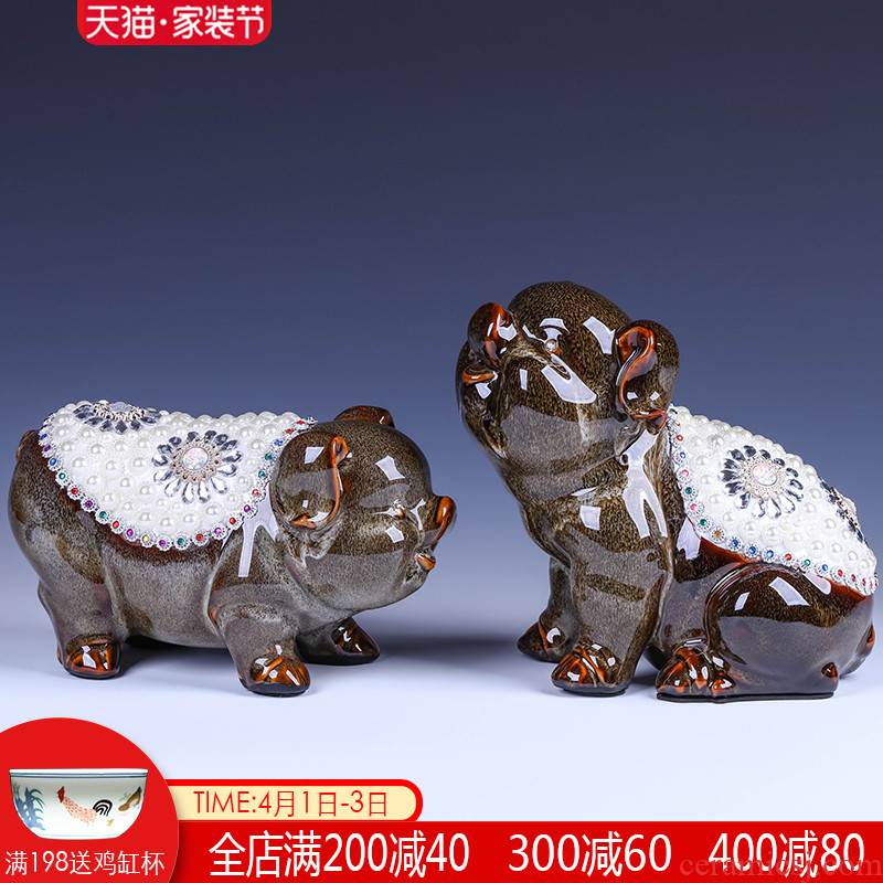 Jingdezhen ceramics "furnishing articles, lovely Chinese lucky rich ancient frame decorative arts and crafts and large living room