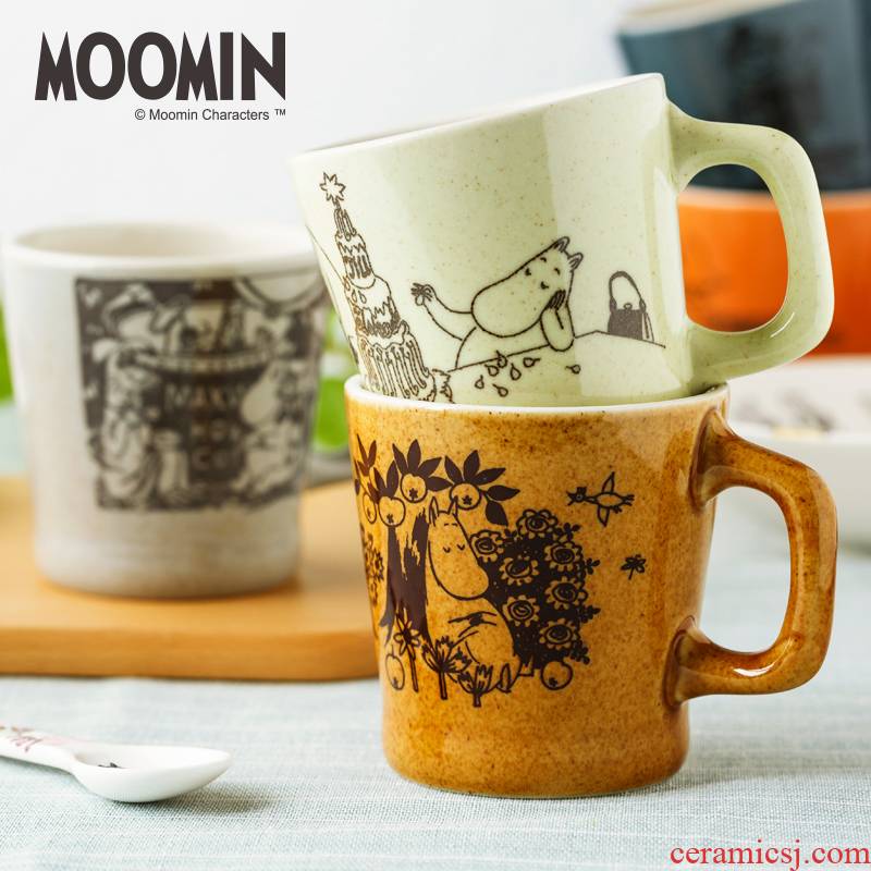 Finland Moomin Moomin cartoon ceramic keller cup retro nostalgia glass coffee cup keller imported from Japan