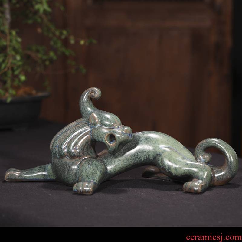 Jingdezhen ceramics from imitation bronze its dragon new Chinese style decoration feng shui sitting room adornment handicraft furnishing articles
