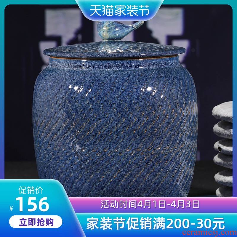 Jingdezhen ceramics pu 'er tea pot of tea cake tea cake tea cake box sealing general large size is 357 g box