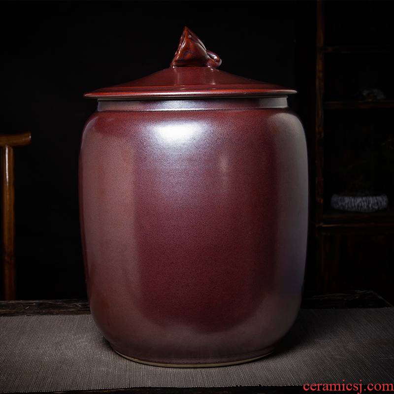 Jingdezhen ceramic seal tea caddy fixings receive a storage jar home furnishing articles decorative arts and crafts