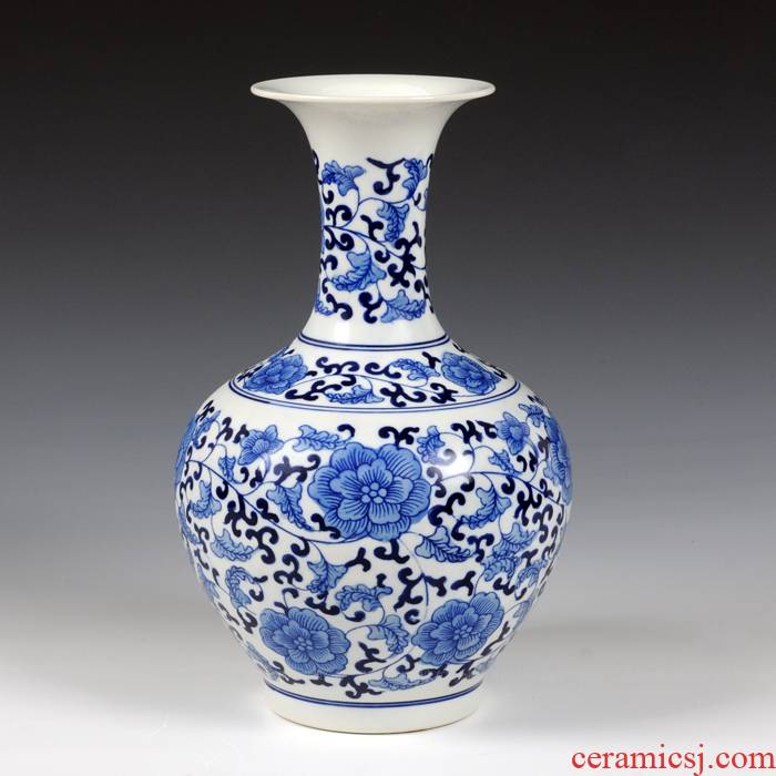 Jingdezhen ceramics modern blue and white porcelain vase home furnishing articles sitting room adornment ornament arts and crafts