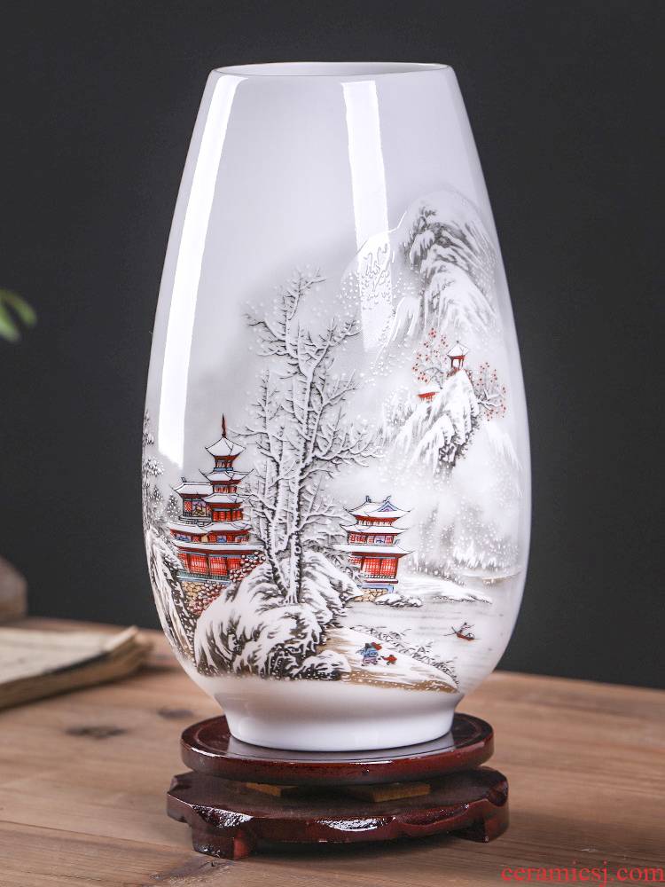 Jingdezhen ceramics floret bottle furnishing articles dried flower arranging flowers sitting room TV ark, Chinese style household decorations arts and crafts
