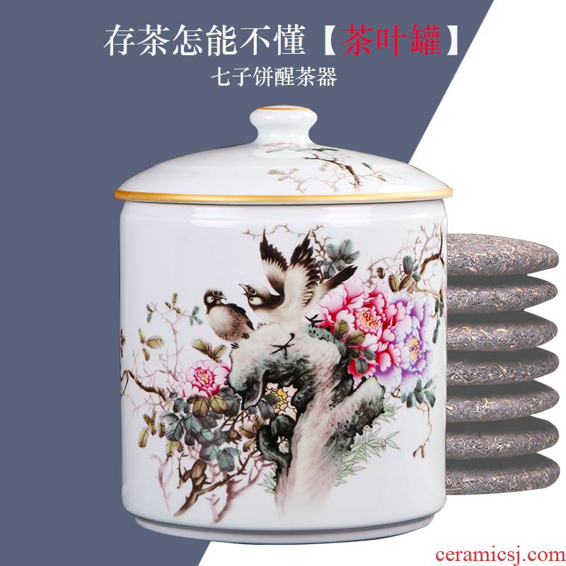 Jingdezhen ceramic tea pot size 2 jins the loaded with cover POTS seal creative move fashion wind restoring ancient ways of household