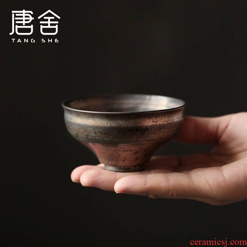 Tang s hands for iron glaze glaze antique checking sample tea cup big masters cup ceramic kung fu tea tea hat to the CPU