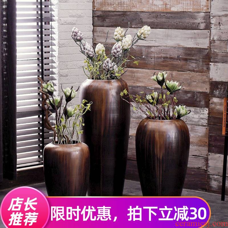 Jingdezhen ceramic villa hotel restoring ancient ways of large vases, the sitting room porch flower arranging, home furnishing articles