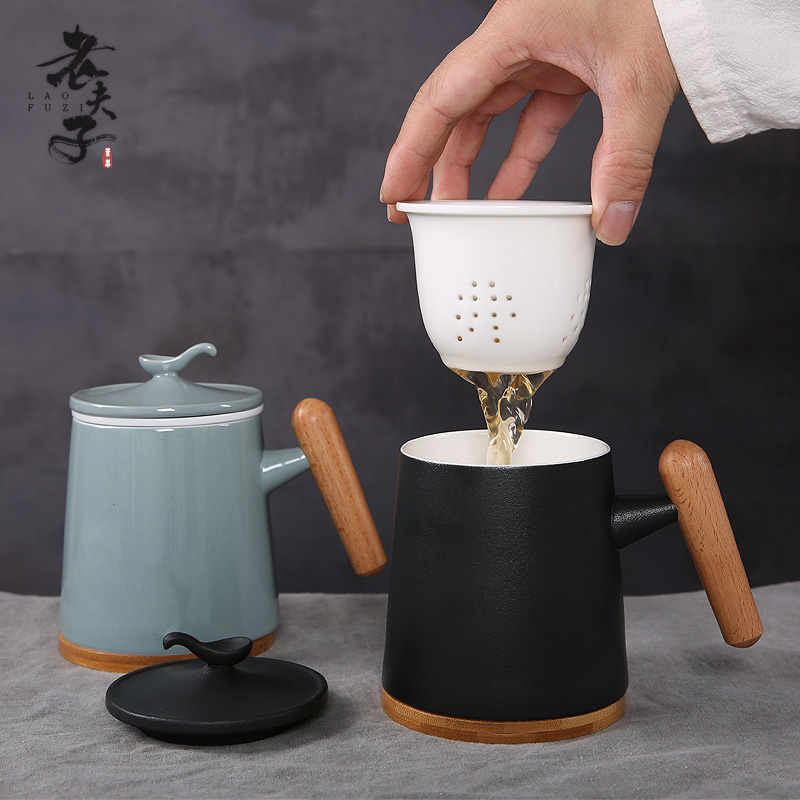 With cover filter household ceramic cup tea cups separate office custom mugs couples make tea cup