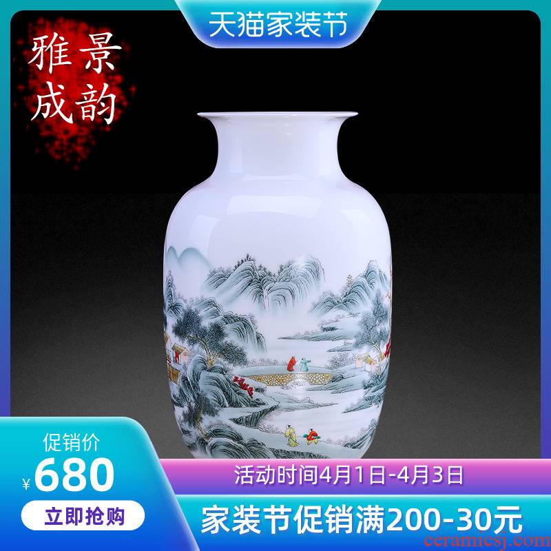 Jingdezhen ceramic hand - made far jiang hang sail vase decoration place to live in the sitting room porch flower porcelain