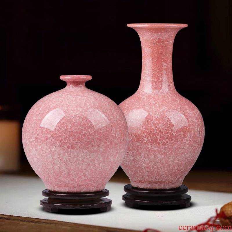 Jingdezhen ceramics antique vase furnishing articles to restore ancient ways the sitting room of Chinese style household flower arrangement of TV ark, wine accessories