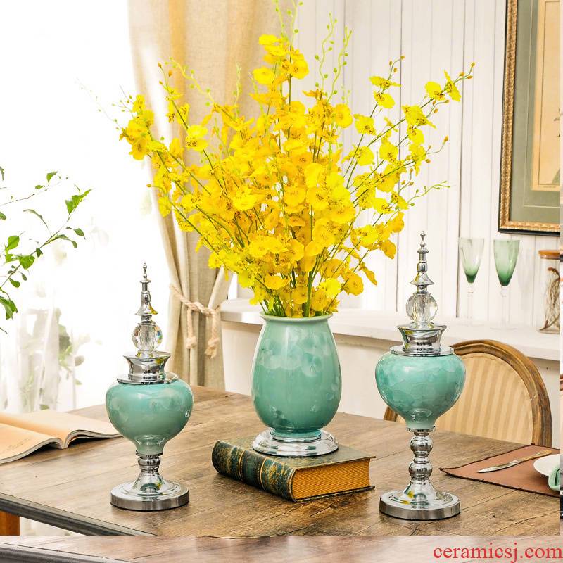 European vase furnishing articles household adornment handicraft desktop ceramic creative living room TV cabinet table porch decoration