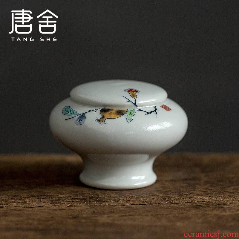 Tang s antique pomegranate checking ceramic cover set tureen zisha teapot tea table creative kung fu tea accessories