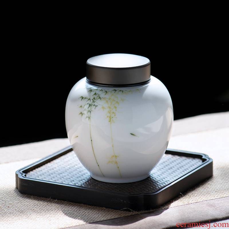 Tea pot ceramic seal tank portable creative move fashion POTS wooden box packaging, storage tanks trumpet