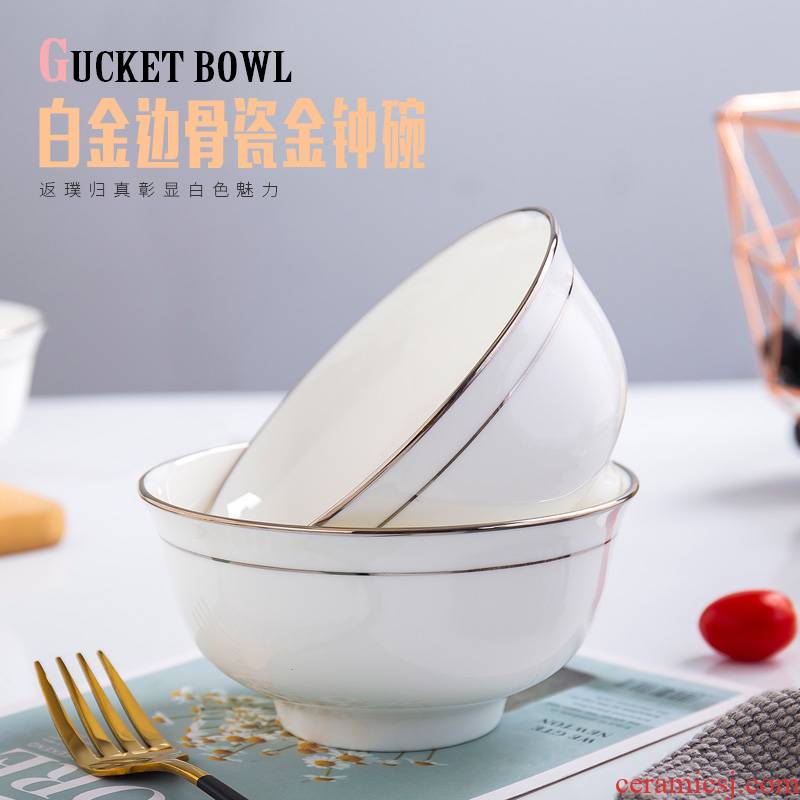 Jingdezhen ipads bowls of household rice bowls of Chinese style white up phnom penh small ceramic bowl bowl eat bowl high admiralty bowl