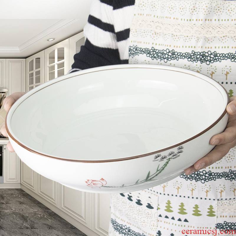 Extra - large ceramic bowl rainbow such as bowl of soup basin domestic large bowl of sour pickled cabbage boiled fish bowl hair "prosperous bowl ltd. tableware