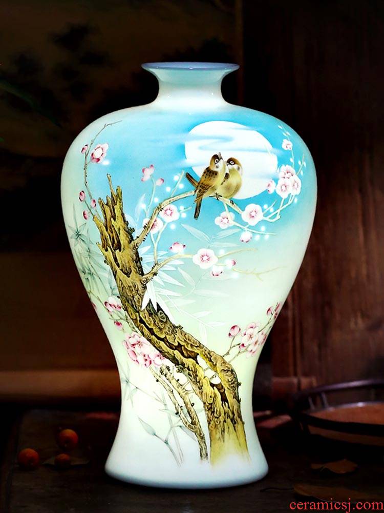 The Master of jingdezhen ceramics hand - made Louvre XiangYuan thin foetus vase home rich ancient frame sitting room adornment is placed