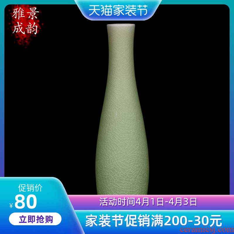 Jingdezhen ceramic creative small and pure and fresh flower vase place to live in the living room TV cabinet decorative gift decoration
