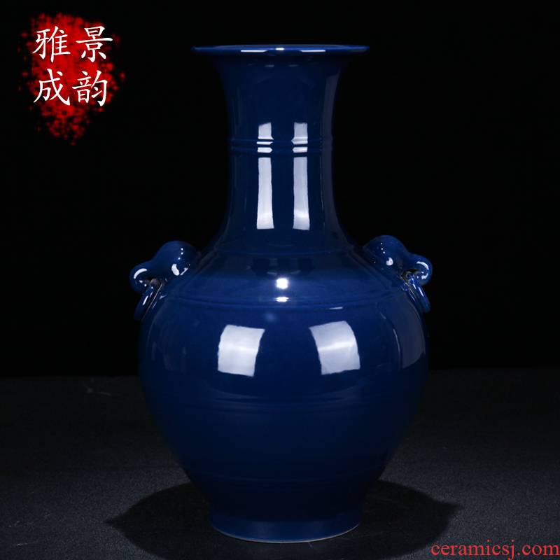 Jingdezhen ceramic new Chinese style double like a statute of the reward bottle vase place to live in the sitting room porch flower porcelain