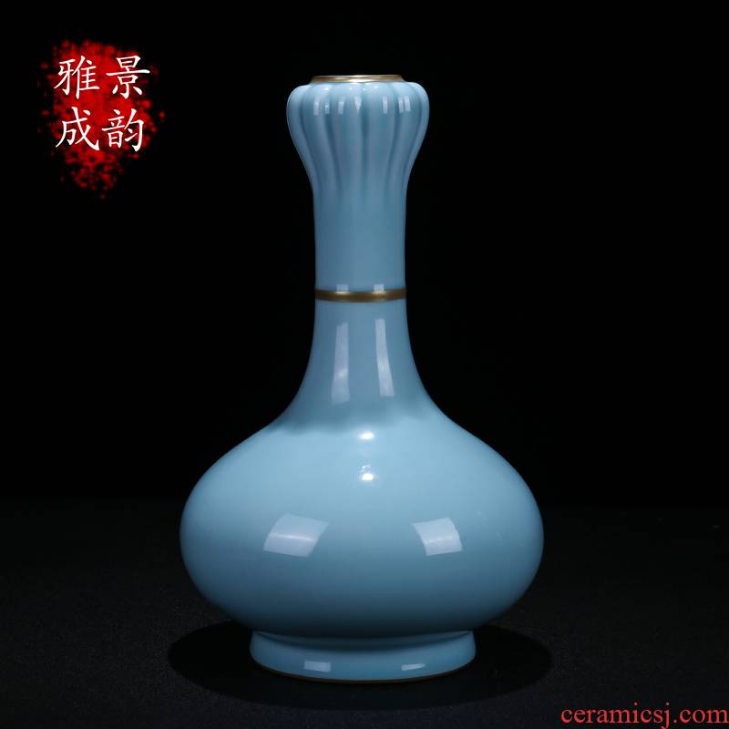 Jingdezhen ceramic creative I and contracted bottle vase garlic furnishing articles sitting room adornment household flower arrangement
