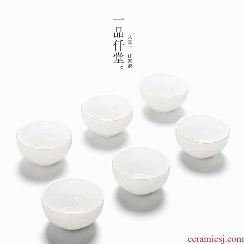 Shadow at white porcelain tea set kung fu tea set jade porcelain tureen fair keller cups household gifts YPQ gift box