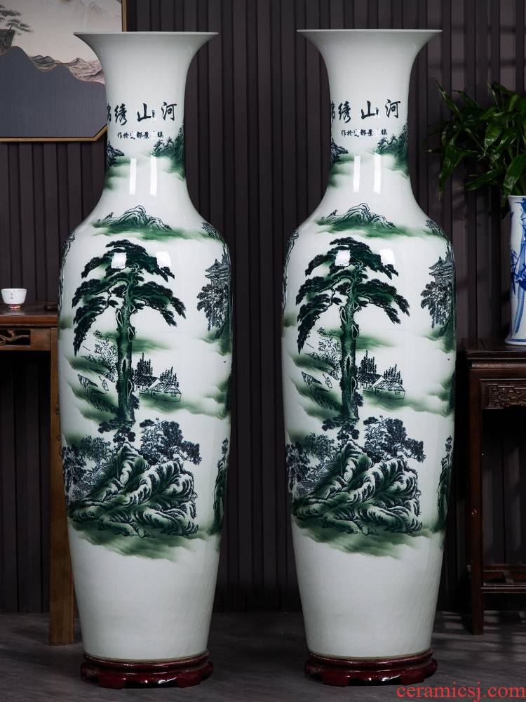 Jingdezhen ceramics of large blue and white porcelain vase furnishing articles to heavy sitting room adornment large hotel opening gifts