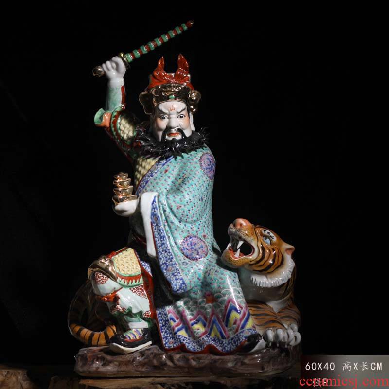 43-70 - cm Gao Wu mammon Zhao Gongming character its mammon furnishing articles furnishing articles jingdezhen pastel your post