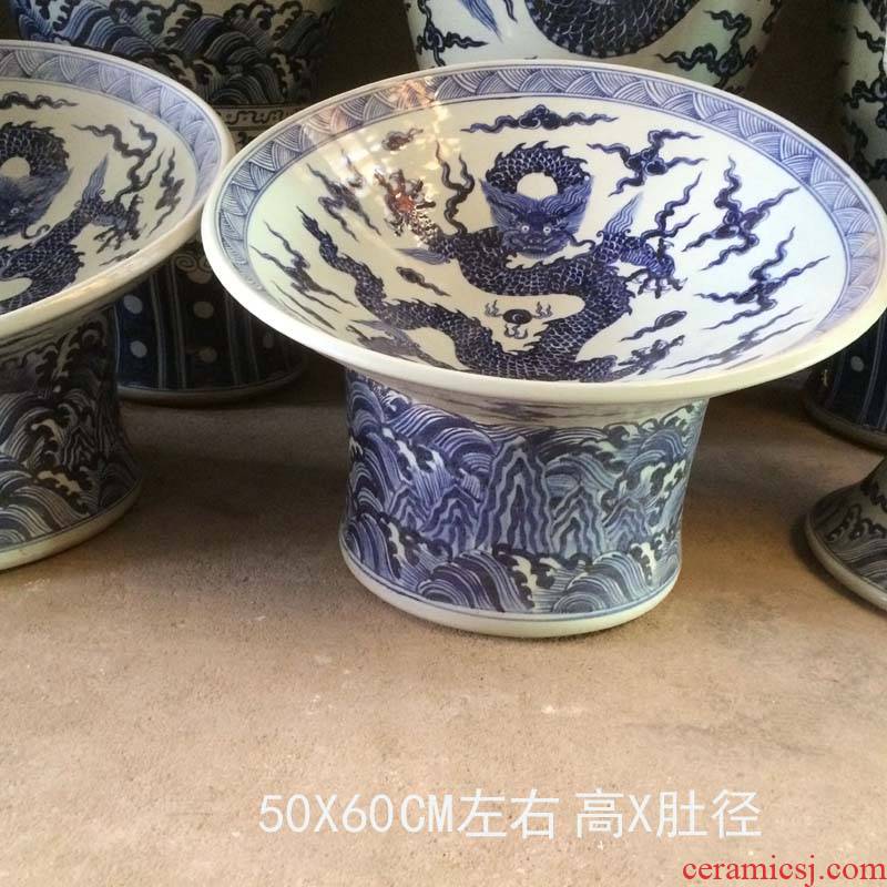 Jingdezhen blue and white round porcelain who accessories household porcelain table practical blue and white porcelain who by com.lowagie.text.paragraph