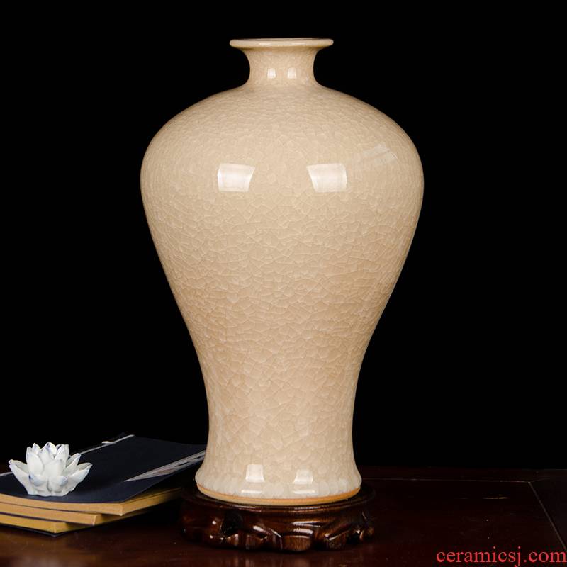 Z017 jingdezhen ceramics archaize borneol crackle vase household handicraft furnishing articles apricot flower arranging the living room
