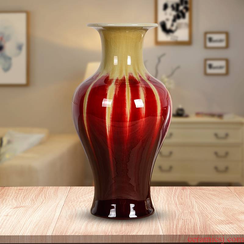 Cb89 flower vase Chinese jingdezhen ceramics up crack dried flowers, sitting room, home furnishing articles