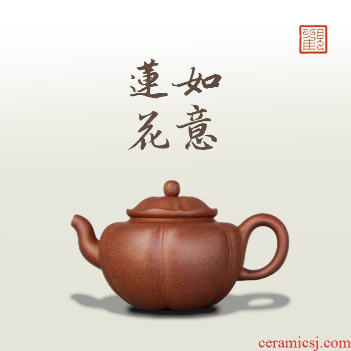 The View restoring museum yixing undressed ore ruyi lotus are it by hand kung fu tea teapot collection