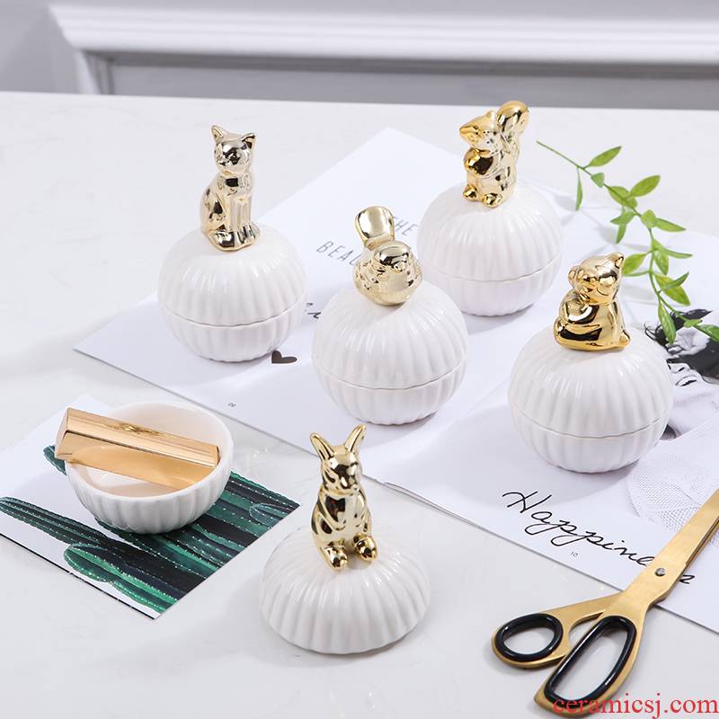 Jewelry box furnishing articles receive a case decoration ware ceramic animal hair the receive a case storage tank Jewelry ring necklace