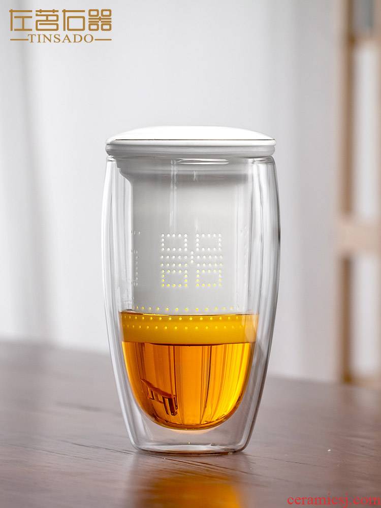 ZuoMing right is double the office home insulation men and make tea tea separation filter glass cup water